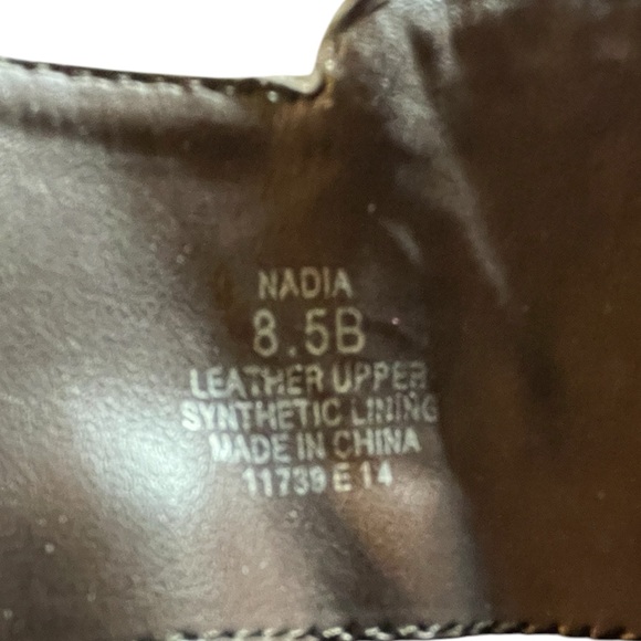 LAUREN RALPH LAUREN Nadia Brown Leather Mid-Heel Almond Toe Ankle Boots - Sz 8.5 - Picture 12 of 12